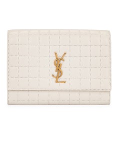 Сумка-клатч Saint Laurent Flap Pouch, цвет Crema Soft