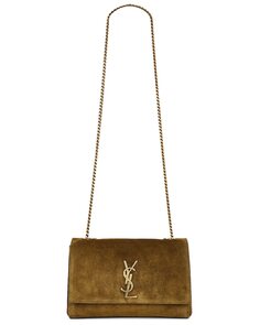 Сумка кросс-боди Saint Laurent Small Kate Reversible Chain, цвет Loden Green