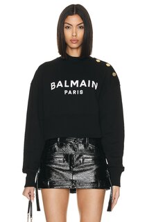 Свитер Balmain 3 Button Balmain Printed Sweatshirt, цвет Noir &amp; Blanc