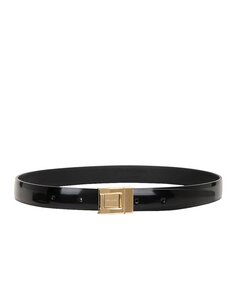 Ремень Saint Laurent Fine Ceinture Boucle, цвет Black &amp; Aged Gold