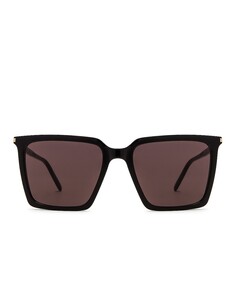 Солнцезащитные очки Saint Laurent Square Oversize, цвет Shiny Black