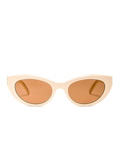Солнцезащитные очки Saint Laurent Cat Eye, слоновая кость