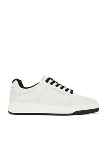 Кроссовки Saint Laurent Sl61 Low Top Cuir Meridiano Micro Perf, белый