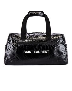 Сумка Saint Laurent Nylon Ripstop Duffel, цвет Black &amp; Platinum