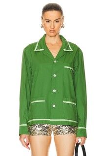 Рубашка Bode Top Sheet Long Sleeve, зеленый