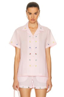 Рубашка Bode Tumbler Short Sleeve, розовый