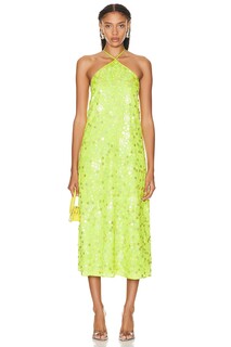 Платье Saks Potts Dax, цвет Neon Green Sequin