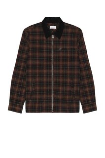 Рубашка Saturdays Nyc Ryan Zip Front Flannel Shirt, черный