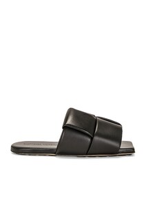 Сандалии Bottega Veneta Patch Mule Flat, черный