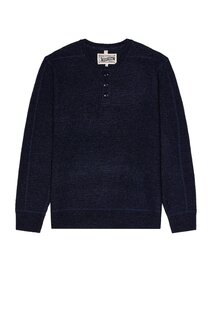 Свитер Schott Button Henley, темно-синий