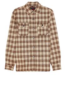 Рубашка Schott NYC Plaid Cpo, загар