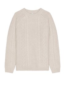 Свитер Schott Merino Wool Fisherman, цвет Oatmeal