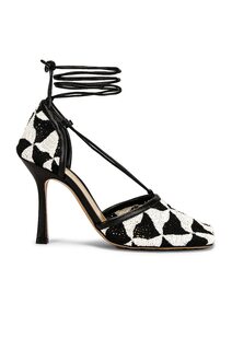 Туфли Bottega Veneta Stretch Lace Ups, цвет String &amp; Black