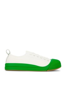 Кроссовки Bottega Veneta Vulcan Low Top, цвет Optic White &amp; Parakeet