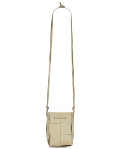 Сумка Bottega Veneta Mini Bucket Crossbody, цвет Travertine &amp; Gold