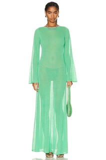Платье макси Shani Shemer Amanda Knit, цвет Grass Green