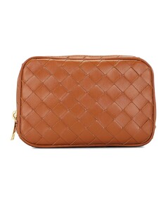 Сумка-клатч Bottega Veneta Intrecciato Pouch, цвет Wood &amp; Gold