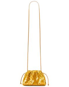 Сумка-клатч Bottega Veneta Mini Pouch Crossbody, цвет Honeycomb, Okra, &amp; Gold