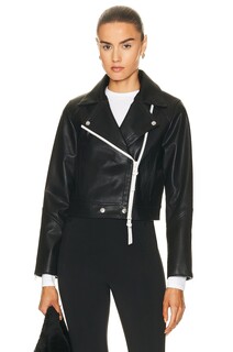 Куртка Shoreditch Ski Club Vyner Rae Leather Biker, черный