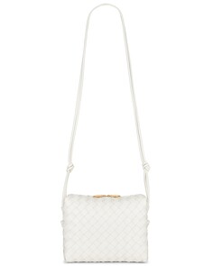 Сумка кросс-боди Bottega Veneta Small Loop, цвет White &amp; Gold