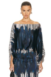 Блузка Silvia Tcherassi Bellagio, цвет Indigo Linear Wash