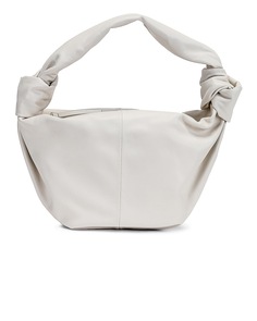 Сумка-хобо Bottega Veneta Teen Double Knot Shoulder, цвет White &amp; Gold