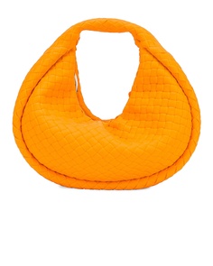 Сумка-хобо Bottega Veneta Mini Padded Jodie Shoulder, цвет Tangerine &amp; Silver