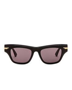 Солнцезащитные очки Bottega Veneta Acetate Feminine Soft Cat Eye, цвет Shiny Black