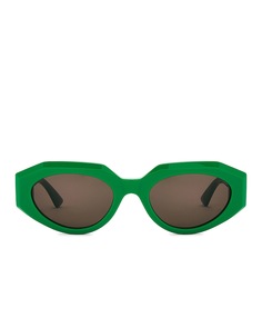 Солнцезащитные очки Bottega Veneta Acetate Cat Eye, цвет Shiny Green