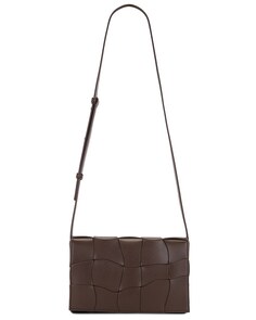 Сумка кросс-боди Bottega Veneta Medium Cassette Urban Leather Wave, цвет Light Brown &amp; Silver