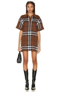 Платье миди Burberry Carmella Midi Polo Dress, цвет Dark Birch Brown