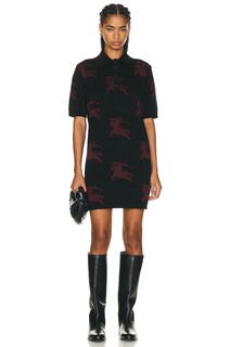 Платье Burberry Polo Shirt, цвет Black &amp; Bordeaux