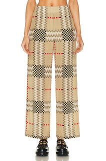 Брюки Burberry Jane, цвет Archive Beige Pattern