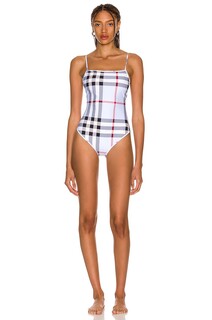 Купальник Burberry Delia One Piece, цвет Pale Blue IP Check