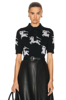 Рубашка Burberry Blossom Polo, цвет Black &amp; White