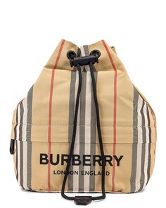 Сумка мини Burberry Phoebe Stripe Pouch, цвет Archive Beige