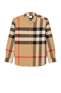 Рубашка Burberry Somerton Check, цвет Archive Beige