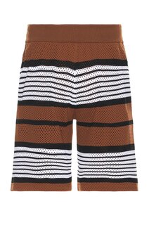 Шорты Burberry Triple Striped, цвет Dark Birch Brown