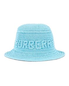 Шапка Burberry Crochet Bucket, цвет Bright Topaz Blue