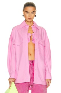 Пальто The Attico Short Shirt, цвет Neon Pinki