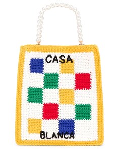 Сумка через плечо Casablanca Mini Crochet Tote, цвет Multi