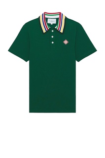 Поло Casablanca Primary Stripe Knit Collar Classic, зеленый