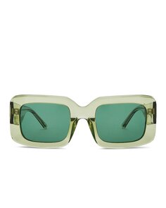Солнцезащитные очки The Attico Jorja Rectangular, зеленый