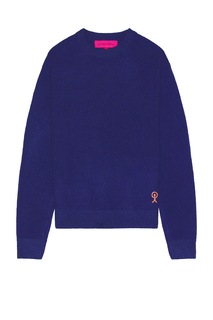 Свитер The Elder Statesman Simple Crew, цвет Blue Jay