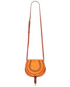 Сумка кросс-боди Chloe Mini Marcie Saddle, цвет Henna Orange