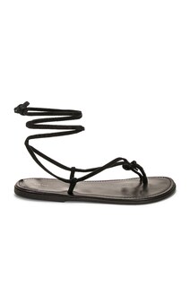 Сандалии The Row Knot Flat, цвет Dark Brown