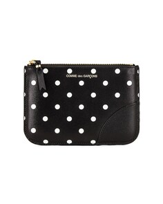 Кошелек Comme des Garçons Dots Printed Leather Zip, черный