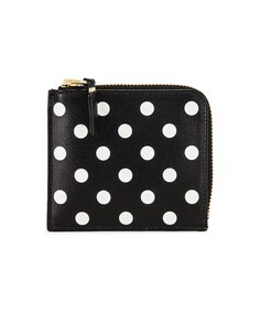 Кошелек Comme des Garçons Dots Printed Leather Zip, черный