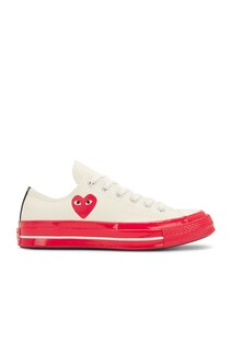 Кроссовки Comme des Garçons Converse Red Sole Low Top, белый