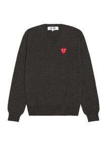 Толстовка Comme des Garçons V-Neck Pullover, серый